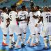 The Black Stars celebrate Jordan Ayew's opening goal in the 2-0 win over Guinea-Bissau