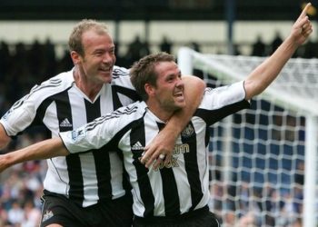 Alan Shearer (left) and Michael Owen (right) were teammates at Newcastle United before Shearer had a brief spell as interim manager (Image credit: Getty Images)