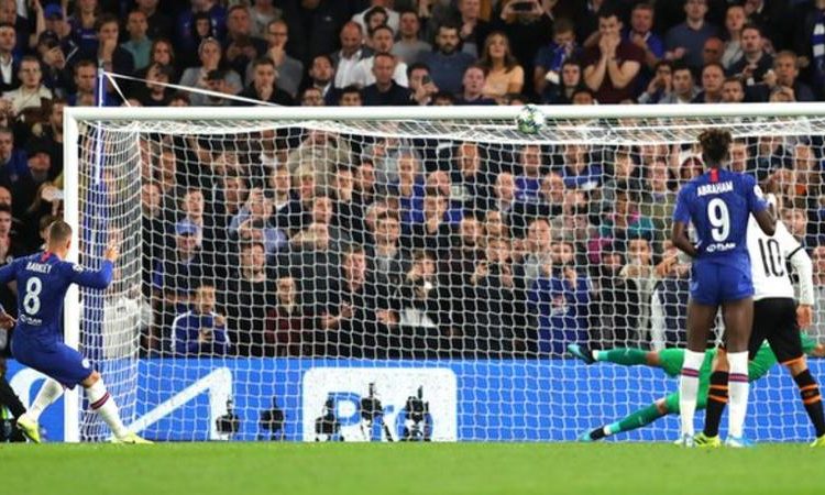 Ross Barkley was the first Englishman to take a penalty for Chelsea since Frank Lampard in April 2014 (Image credit: Getty Images)