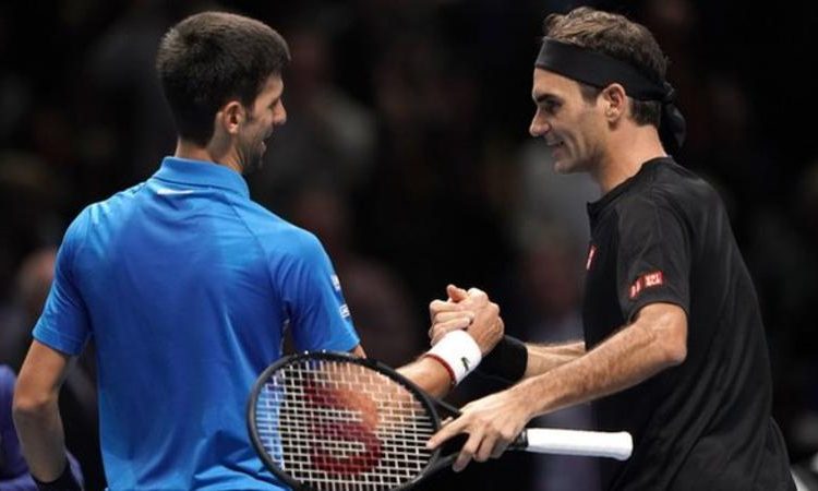 Roger Federer beat Novak Djokovic to reach his 16th semi-final in 17 appearances at the season-ending event (Image credit: PA Media)