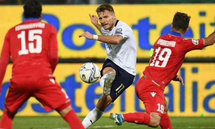 Lazio striker Immobile has scored 19 goals in 18 games for club and country this season (Image credit: Getty Images)