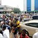 Fans of Hearts of Oak and Asante Kotoko gather at the outlets to purchase tickets for the Super Clash - Photo: Oyerepa Sports