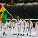 Nadia Eke leads Team Ghana out (at the Opening ceremony of the 2020 Olympics)