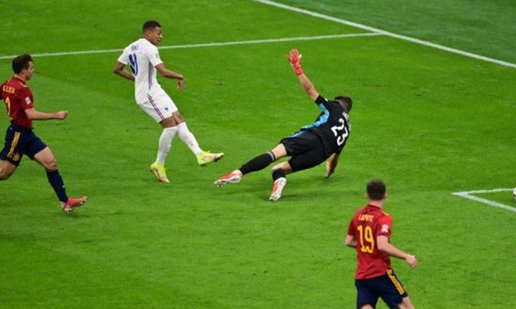 Kylian Mbappe stayed onside to score the winner in the Nations League final (Image credit: Getty Images)