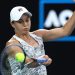 MELBOURNE, AUSTRALIA - JANUARY 23: Ashleigh Barty of Australia plays a forehand in her fourth round singles match against Amanda Anisimova of United States during day seven of the 2022 Australian Open at Melbourne Park on January 23, 2022 in Melbourne, Australia. (Photo by Mark Metcalfe/Getty Images)