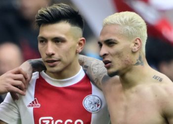 Lisandro Martinez (left) and Antony starred for Ajax before moving to Man United