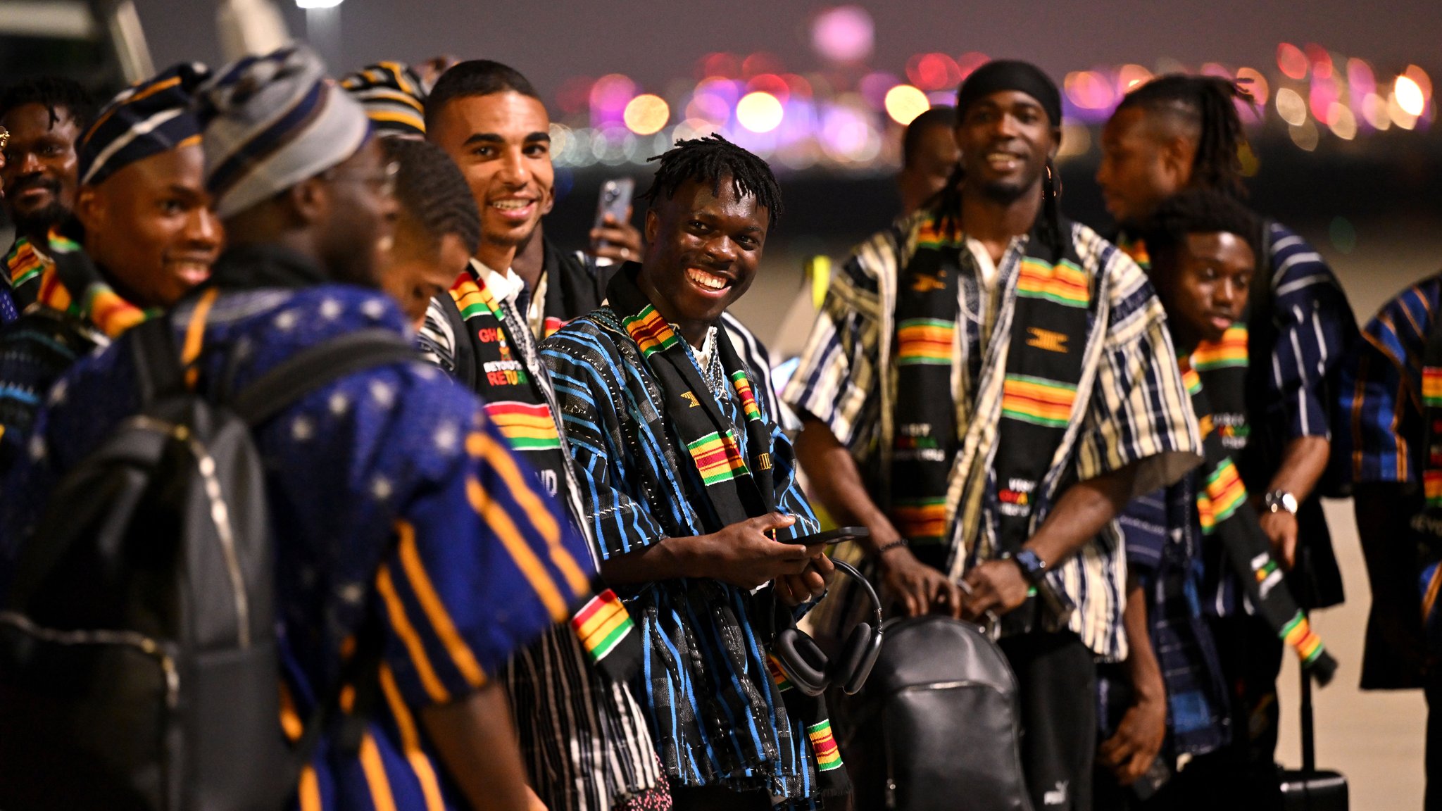 Qatar 2022: Black Stars arrive in Qatar for World Cup in colourful fugu