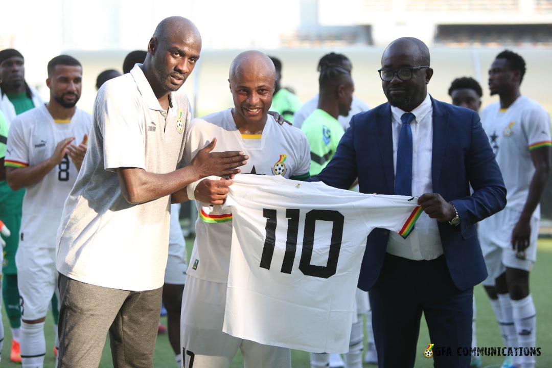 Andre Ayew honoured after passing Gyan to become most capped Black Stars player