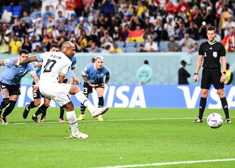 Dede Ayew missed a crucial penalty in a 0-2 loss to Uruguay at the 2022 World Cup