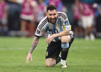 Lionel Messi of Argentina during the FIFA World Cup Qatar 2022 Round of 16 match between Argentina and Australia at Ahmad Bin Ali Stadium on December 3, 2022 in Doha, Qatar. (Photo by Charlotte Wilson/Offside/Offside via Getty Images)