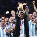 MESSI LIFTS WORLD CUP TROPHY