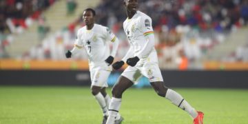 Konadu Yiadom celebrates equalizer against Sudan Photo Courtesy: CAF