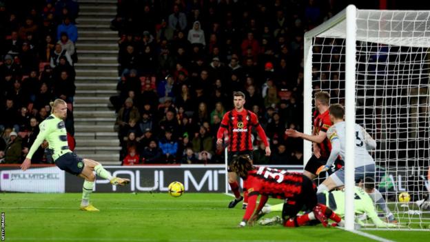 Haaland back on target as Manchester City thrash Bournemouth