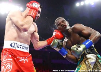 Commey (right) suffered an 11th knockout loss to Jose Ramirez