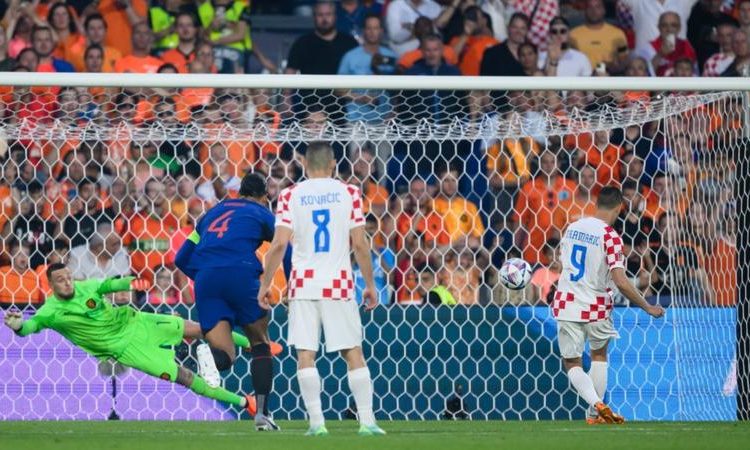 Andrej Kramaric equalised for Croatia from the penalty spot with his 24th international goal (Image credit: Getty Images)