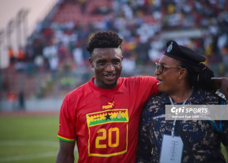 Mohammed Kudus scored Ghana's equalizer against CAR in a 2023 AFCON qualifier
