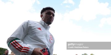 Jadon Sancho (Photo by Matthew Peters/Manchester United via Getty Images)