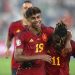 Georgia v Spain - Lamine Yamal celebrates scoring their seventh goal with teammate Nico Williams REUTERS/Irakli Gedenidze