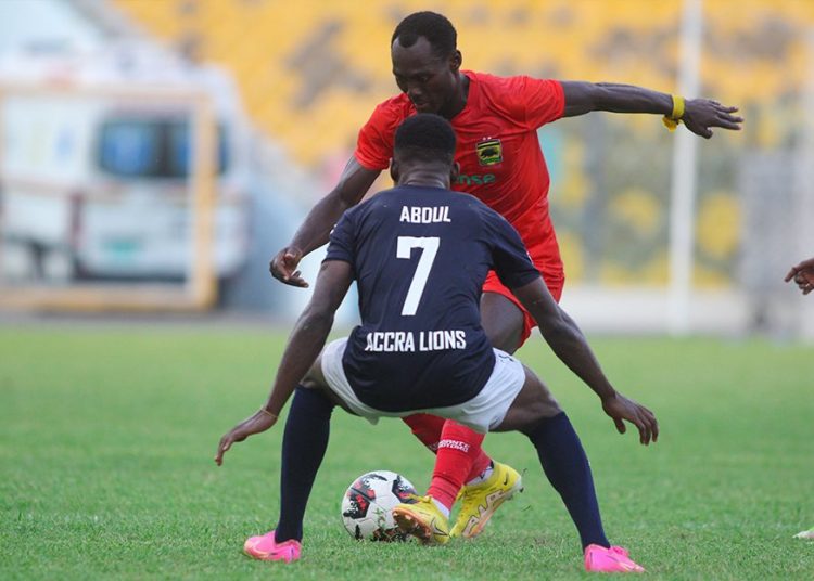 Kotoko (red) v Accra Lions Photo Courtesy: Asante Kotoko