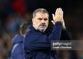 Ange Postecoglou, Manager of Tottenham Hotspur (Photo by Clive Rose/Getty Images)