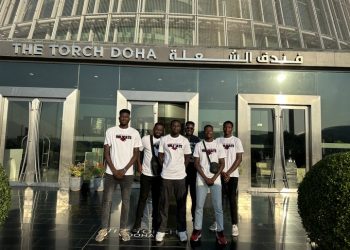 UCC Men's 3x3 Basketball contingent at 2023 FISU Games in Doha, Qatar.