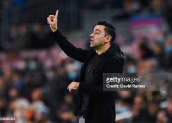 Head coach Xavi Hernandez of FC Barcelona (Photo by David Ramos/Getty Images)