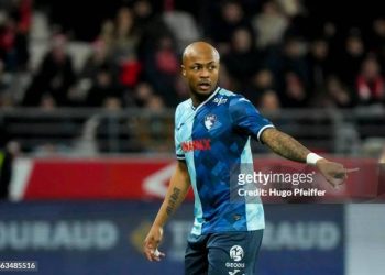 Andre AYEW of Le Havre (Photo by Hugo Pfeiffer/Icon Sport via Getty Images)