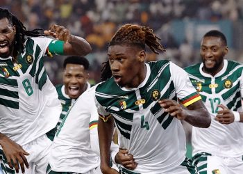 Christopher Wooh (4) scored the winner for Cameroon Photo Courtesy: CAF