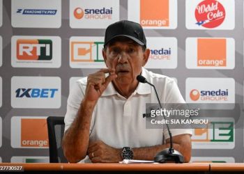 French coach of Ivory Coast national football team Jean-Louis Gasset (Photo by Sia KAMBOU / AFP) (Photo by SIA KAMBOU/AFP via Getty Images)