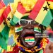 TOPSHOT - A Ghana's supporter poses during the Africa Cup of Nations (CAN) 2024 group B football match between Ghana and Cape Verde at the Felix Houphouet-Boigny Stadium in Abidjan on January 14, 2024. (Photo by FRANCK FIFE / AFP) (Photo by FRANCK FIFE/AFP via Getty Images)