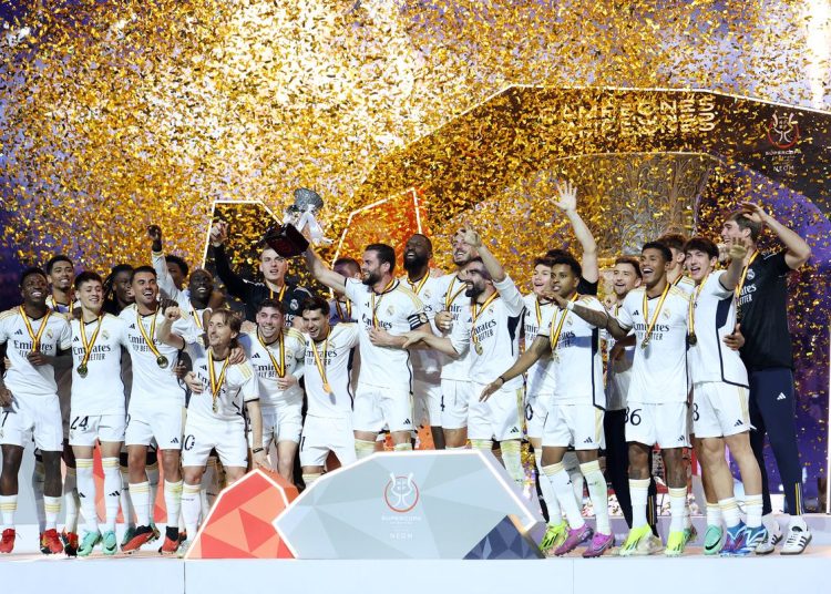 Real Madrid celebrate winning Spanish Super Cup Photo Courtesy: Managing Madrid