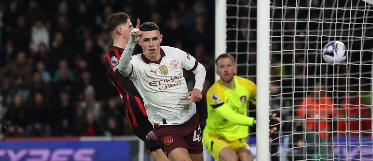 EPL: Phil Foden goal gives Man City win over Bournemouth