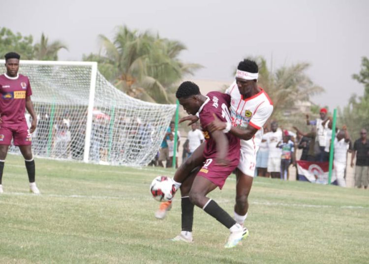 Kpando Heart of Lions beat Kotoko 1-0 (white)  Photo Courtesy: @GhanaLeague