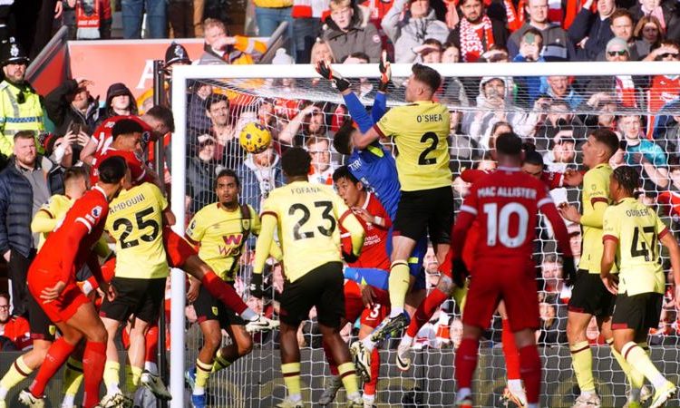 Liverpool in action against Burnley Photo Courtesy: Getty Images