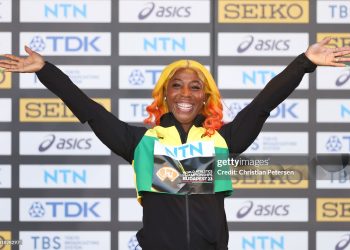 Shelly-Ann Fraser-Pryce (Photo by Christian Petersen/Getty Images for World Athletics)