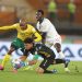 South Africa in action against DR Congo (white) Photo Courtesy: CAF