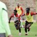 Osman Bukari (left) and Alidu Seidu train ahead of Black Stars friendly game against Nigeria