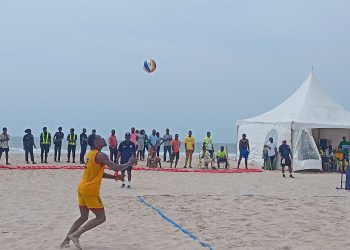 Ghana (yellow)  v Morocco at 13th African Games quarterfinals