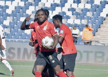 Mukwala celebrates goal against Ghana