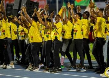 Volunteers at the Closing Ceremony of the 13th African Games