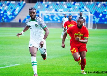 Antoine Smenyo in action for Ghana in friendly game against Nigeria