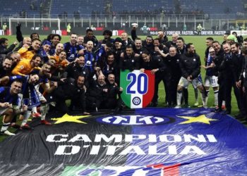 Inter Milan celebrate winning Series A title Photo Courtesy: CNA