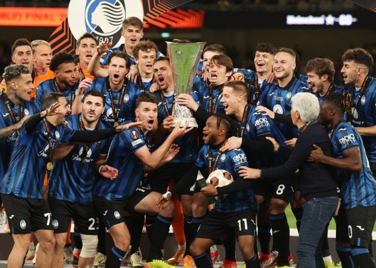 Atalanta celebrate winning Europa League title Photo Courtesy: Getty Images