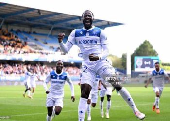 Elisha Owusu celebrates goal
