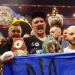 Oleksandr Usyk displays four Heavyweight Division Belts Photo Courtesy: Getty Images