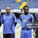 (L-R) Salomon Kalou, Manager Jose Mourinho, Michael Essien and Carlo Cudicini in 2006 (Photo by Dean Mouhtaropoulos/Getty Images for adidas)