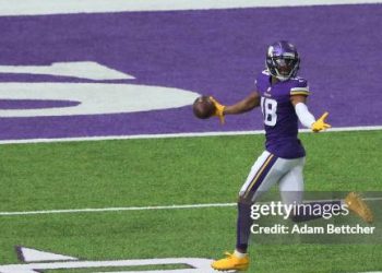 Justin Jefferson #18 of the Minnesota Vikings Photo Courtesy: Getty Images)