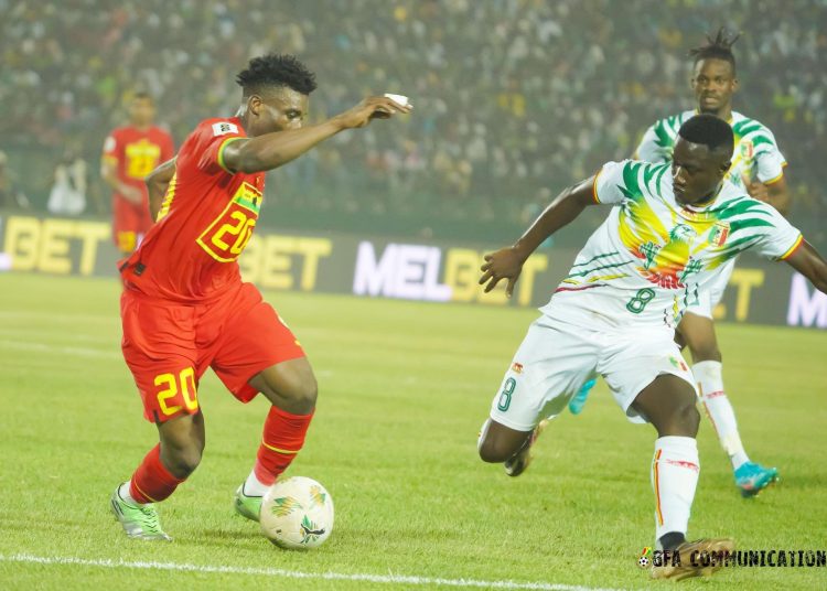 Mohammed Kudus in action against Mali