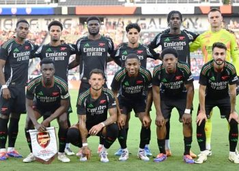 Arsenal starting unit against Bournemouth in preseason Photo Courtesy: Getty Images