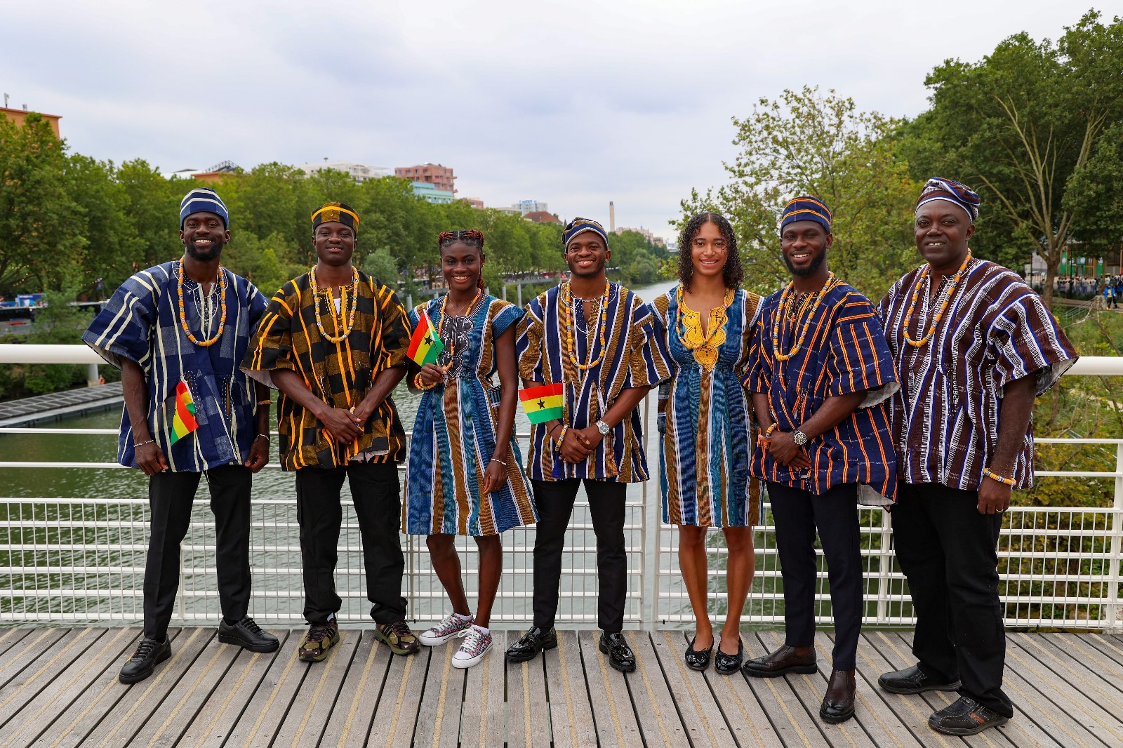 Paris 2024: Team Ghana wears BATAKARI at Opening Ceremony